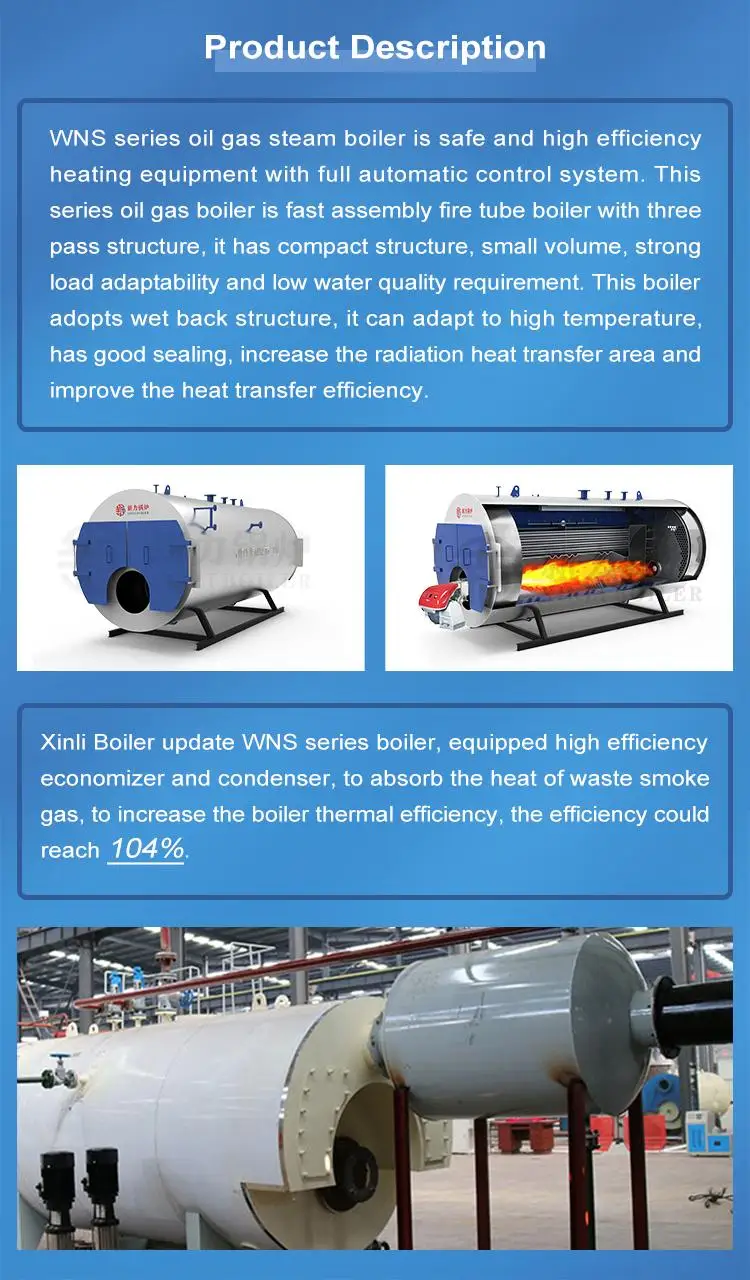 Ripple Furnace Gas 3-ton Natural Gas Boiler Biogas Steam Generator