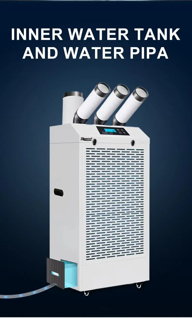 Wholesale Shiman 1000W Portable Air Cooler 220V 400m³/h Industrial Potable Cooler with 8L 