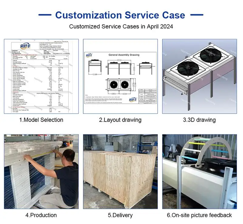 YKF Customized Adiabatic Dry Cooler Wet Curtains Cooling Refrigeration Equipment for Hot A