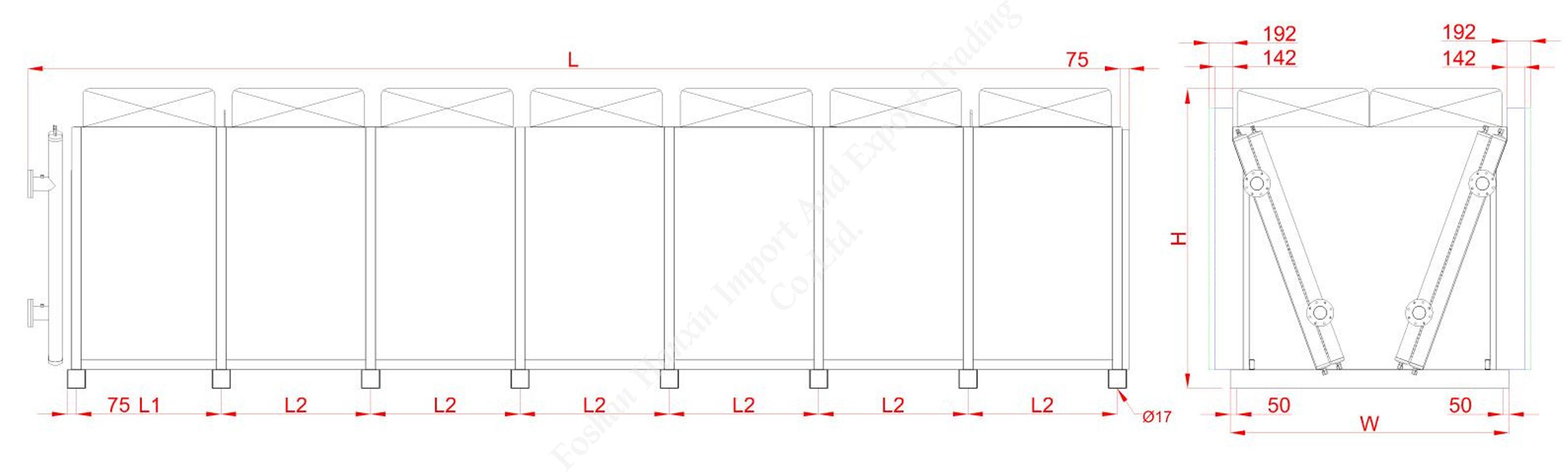 Customized Finned Dry Cooler High Heat Exchange Efficiency Anti-corrosion Durable Refriger