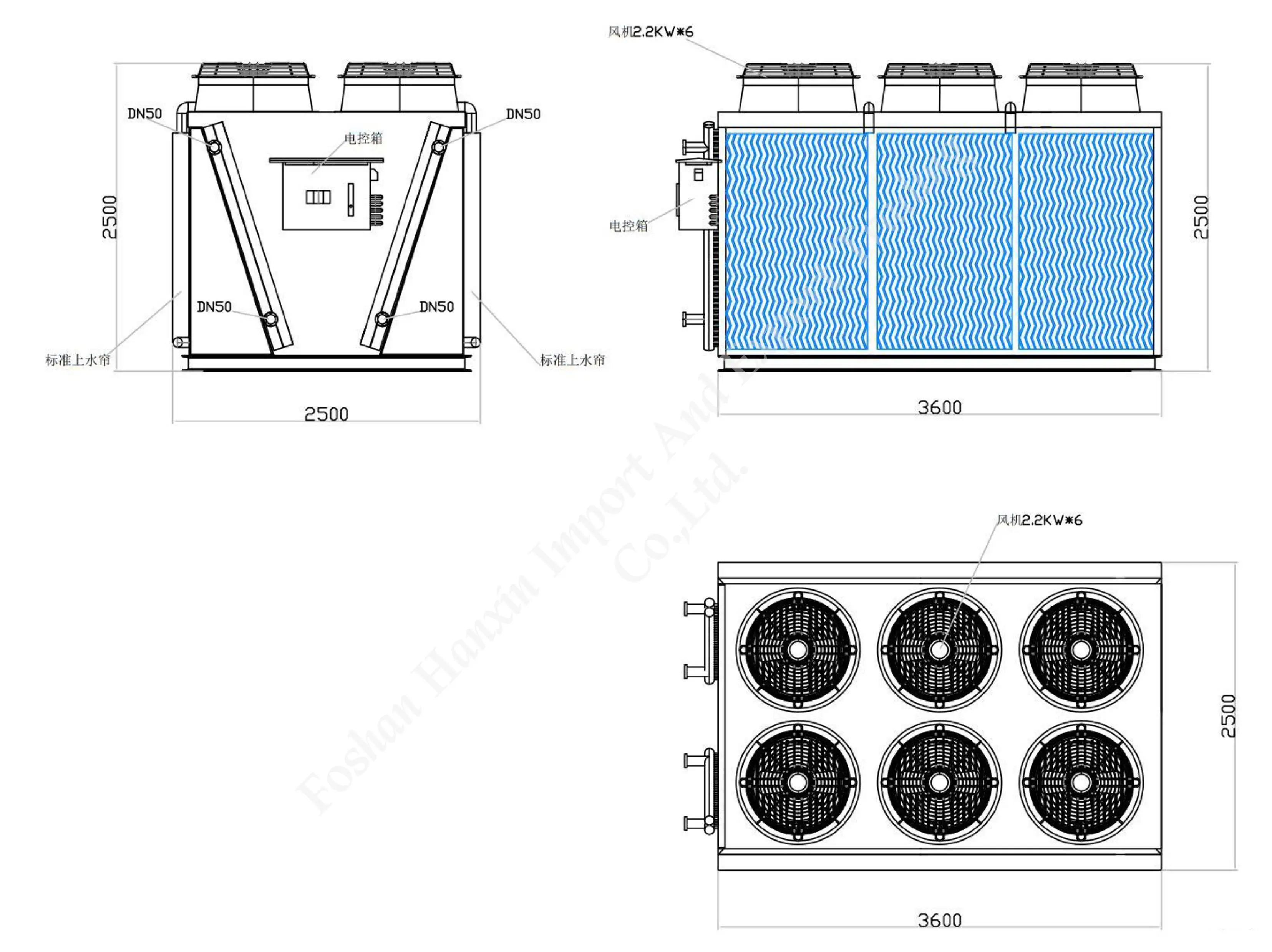 Customized Finned Dry Cooler High Heat Exchange Efficiency Anti-corrosion Durable Refriger