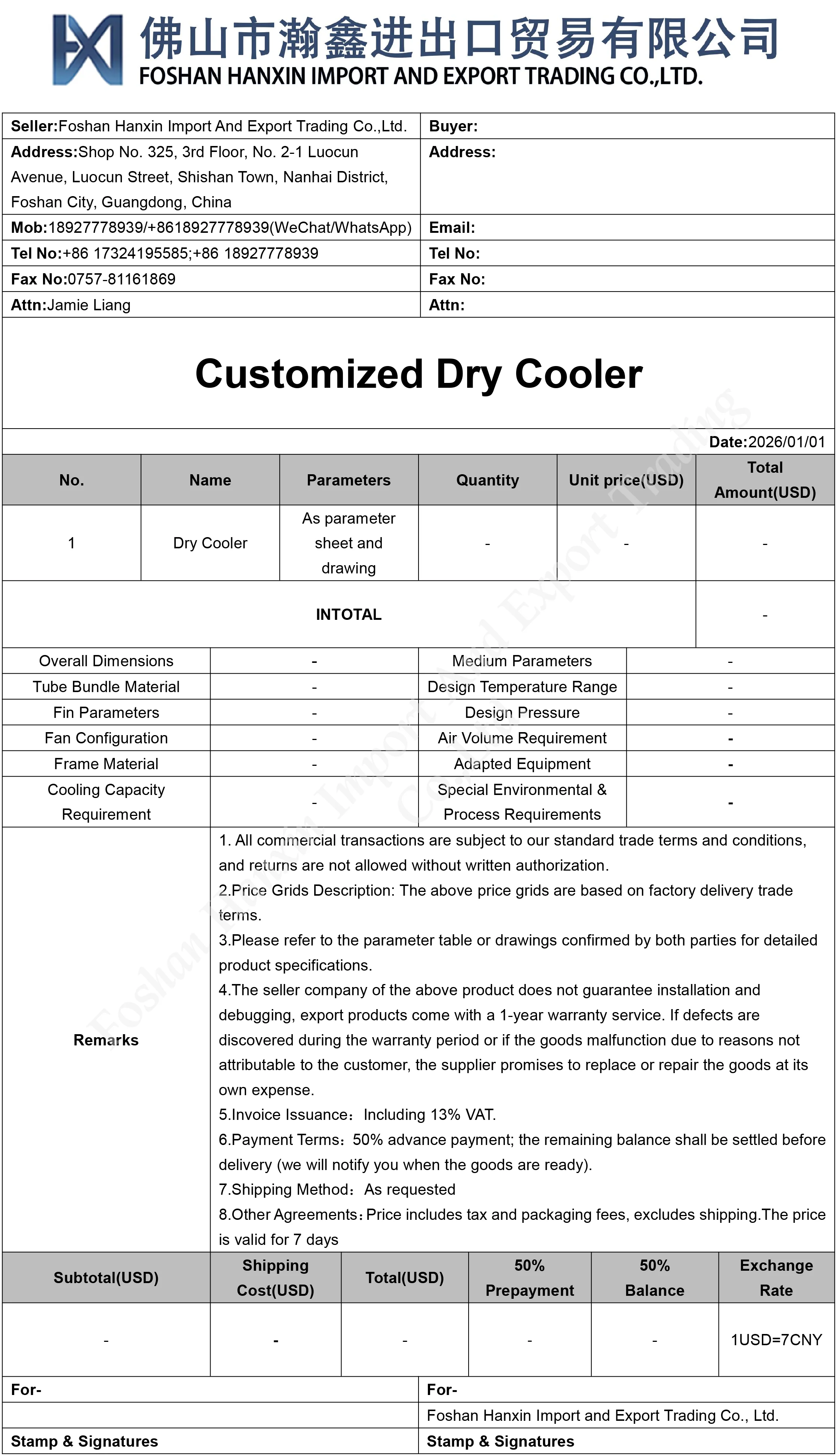 Customized Finned Dry Cooler High Heat Exchange Efficiency Anti-corrosion Durable Refriger