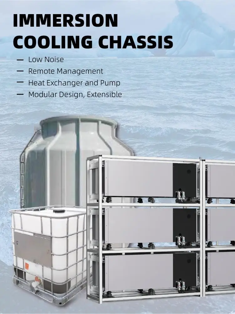 Noiseless Running Dielectric Fluid Smart Remote Monitoring Dry Cooler Liquid Immersion Coo