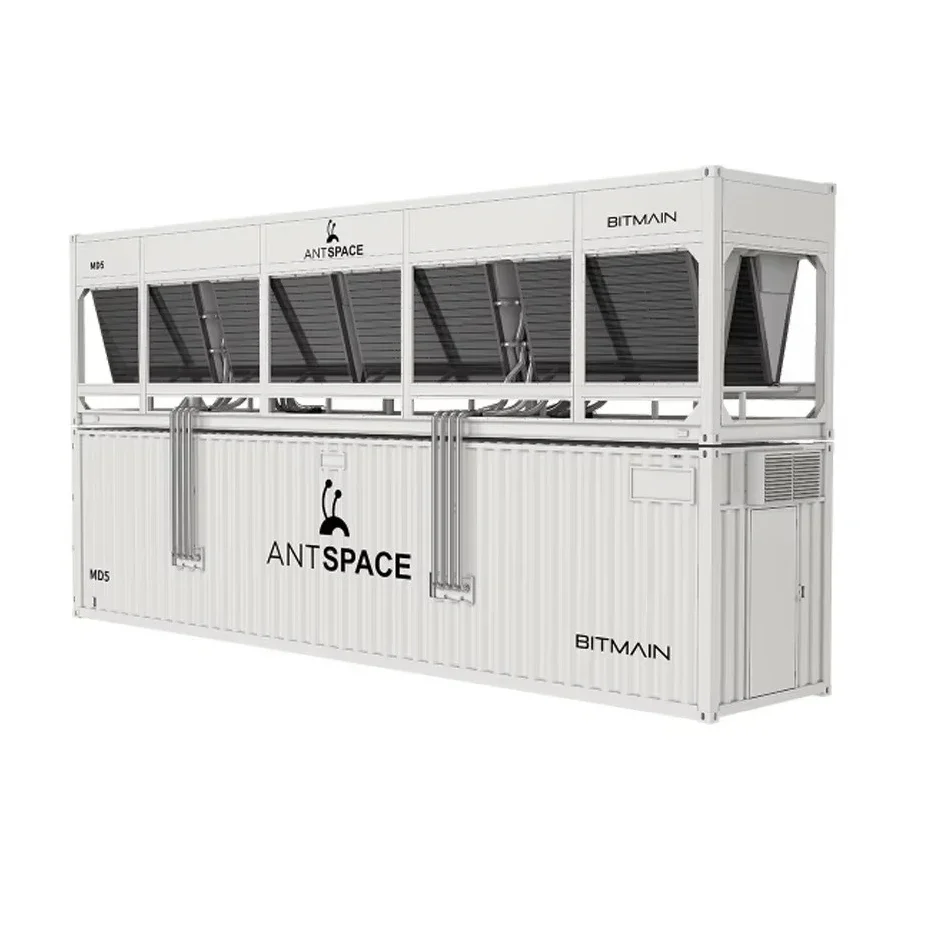 BTC Miner Container Antspace MD5 Dry Cooler 1000KW 160 Rack Space for Antminer S21 XP Imm 
