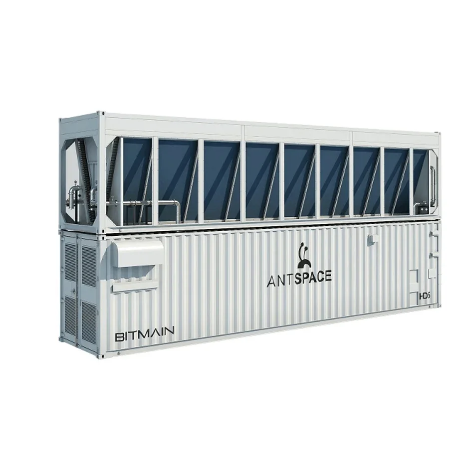 BTC Miner Container Antspace MD5 Dry Cooler 1000KW 160 Rack Space for Antminer S21 XP Imm 
