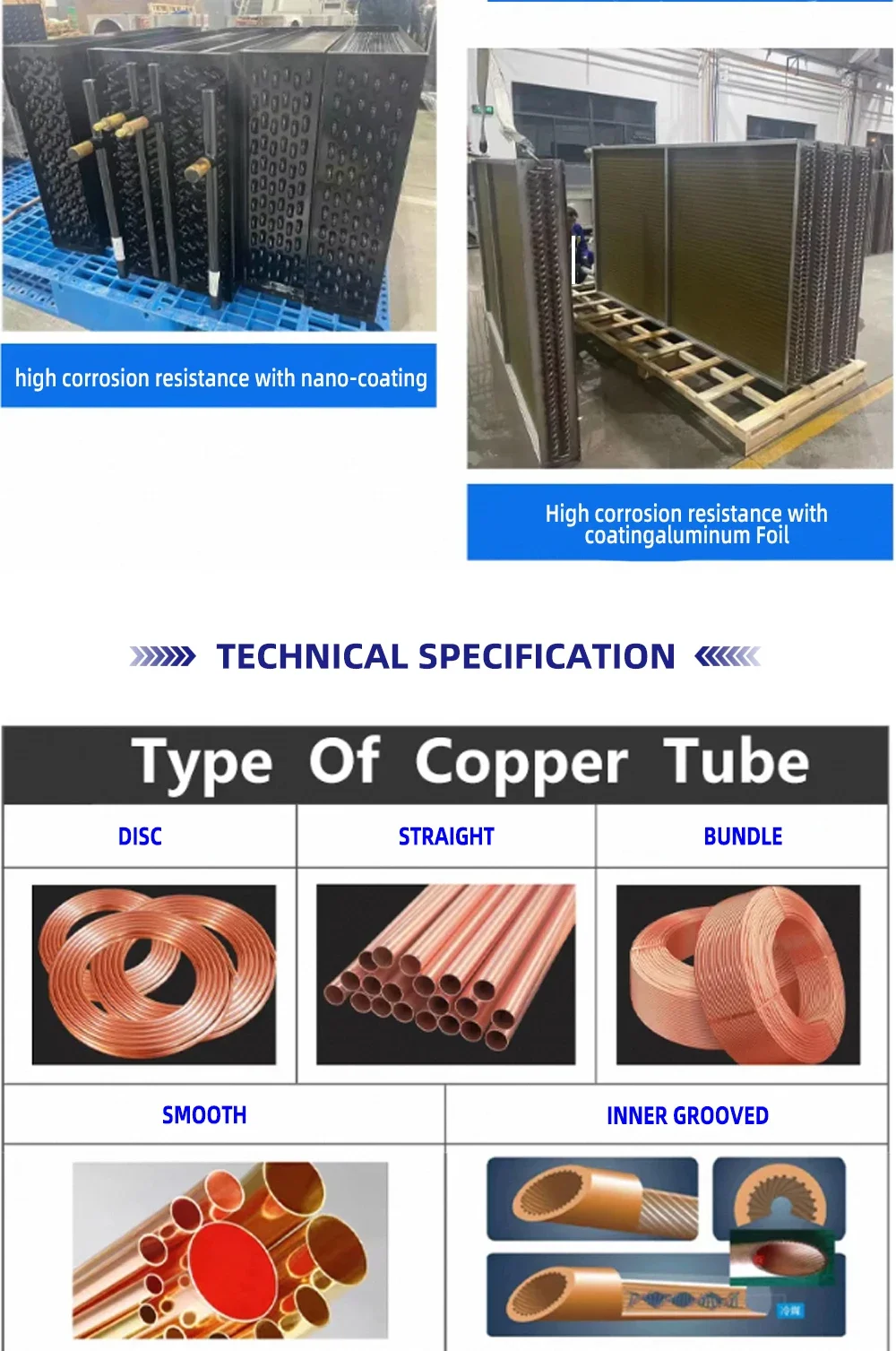 Aluminium Immersion Cooling Tube Dry Cooler with Engine Core Components Best Price