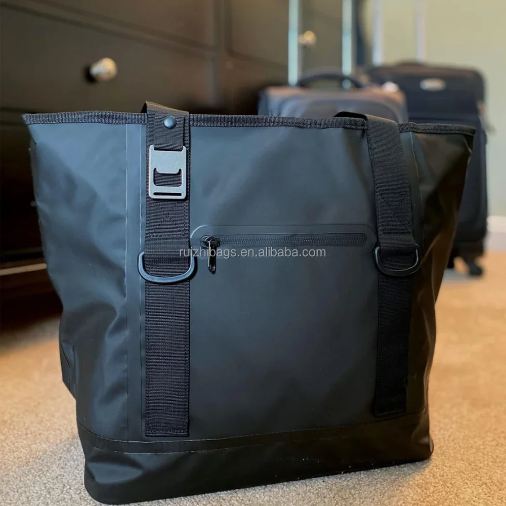 Dry Bag Cooler Custom Soft BagTote Collapsible With Side Pocket for Grocery 20 Cans Pool B