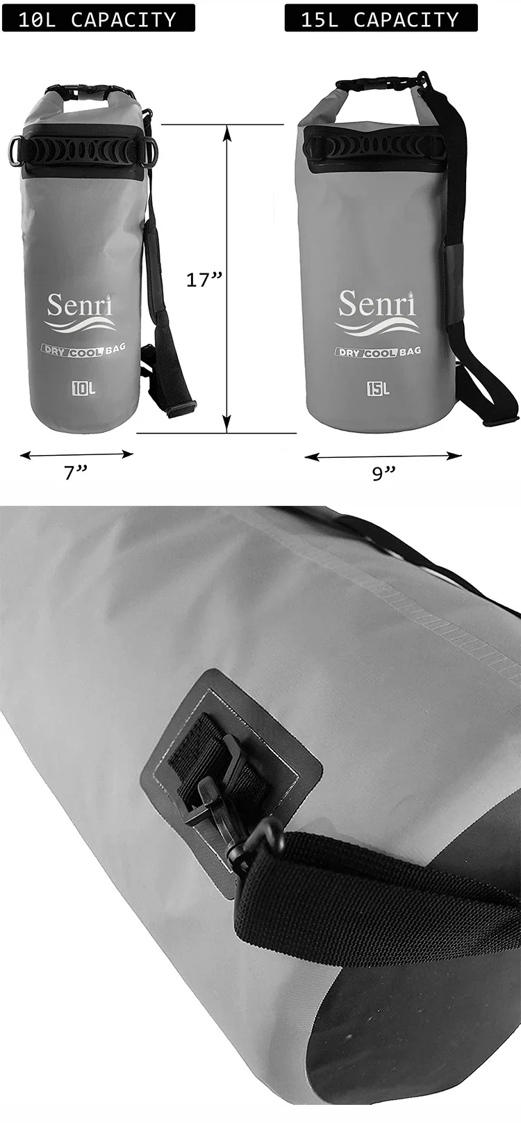 Wholesale Roll Top Neoprene Insulated Backpack PVC Dry Ice Cooler Bag Waterproof Food Acce