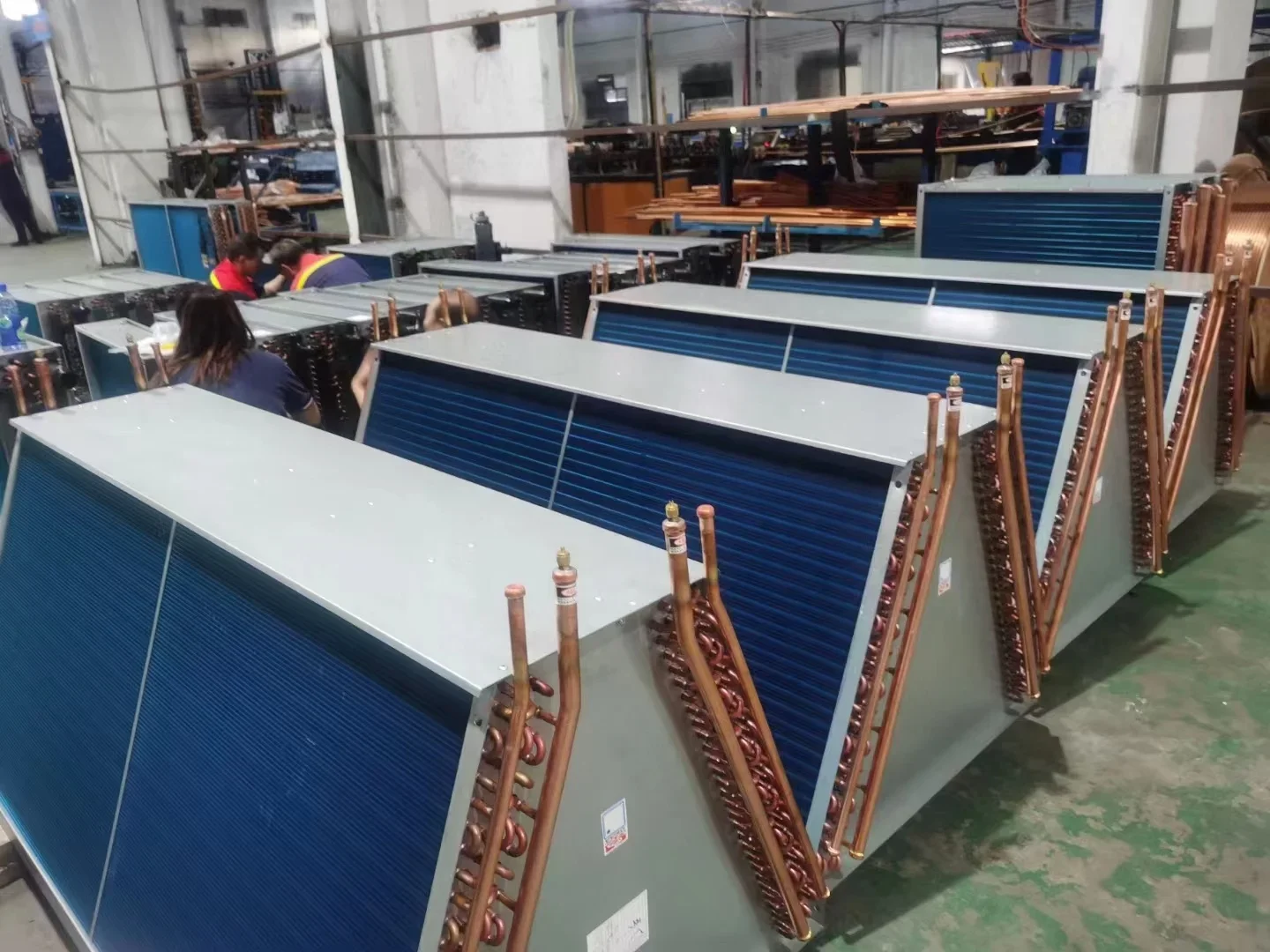 Industrial Efficient Immersion Dry Cooler Copper Tube Aluminum Fin Heat Exchanger for Data