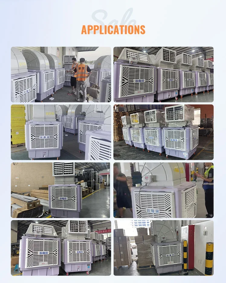Portable Air Cooler 18000m³/h Single Sided Discharge Top Rated Evaporative Type for Indust