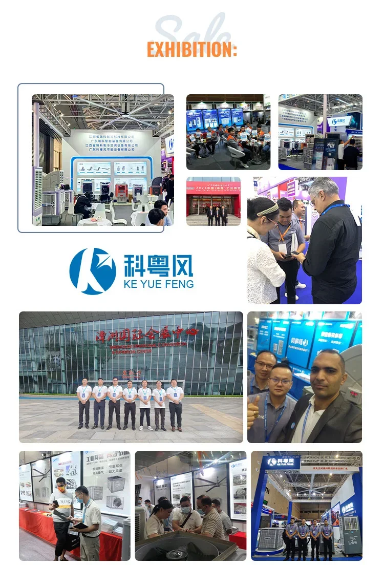 Portable Air Cooler 18000m³/h Single Sided Discharge Top Rated Evaporative Type for Indust