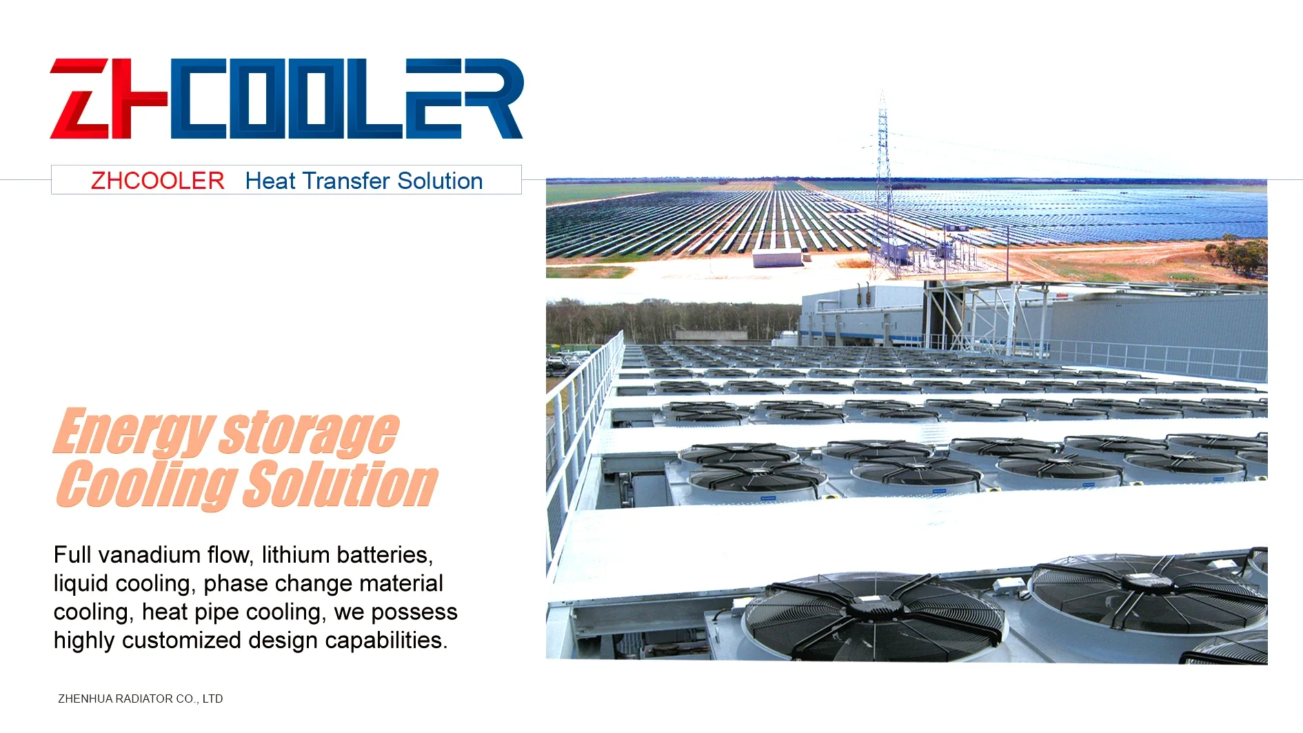 Customisable Water Glycol Immersion Cooling Adiabatic Fluid Coolers Dry Coolers