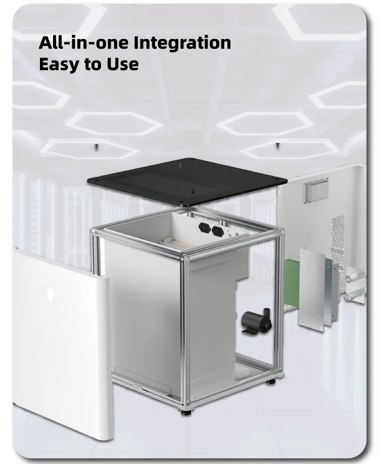 Customized Low Noise Oil Immersion Cooling System for 1 Server Water Cooling Tank Overcloc