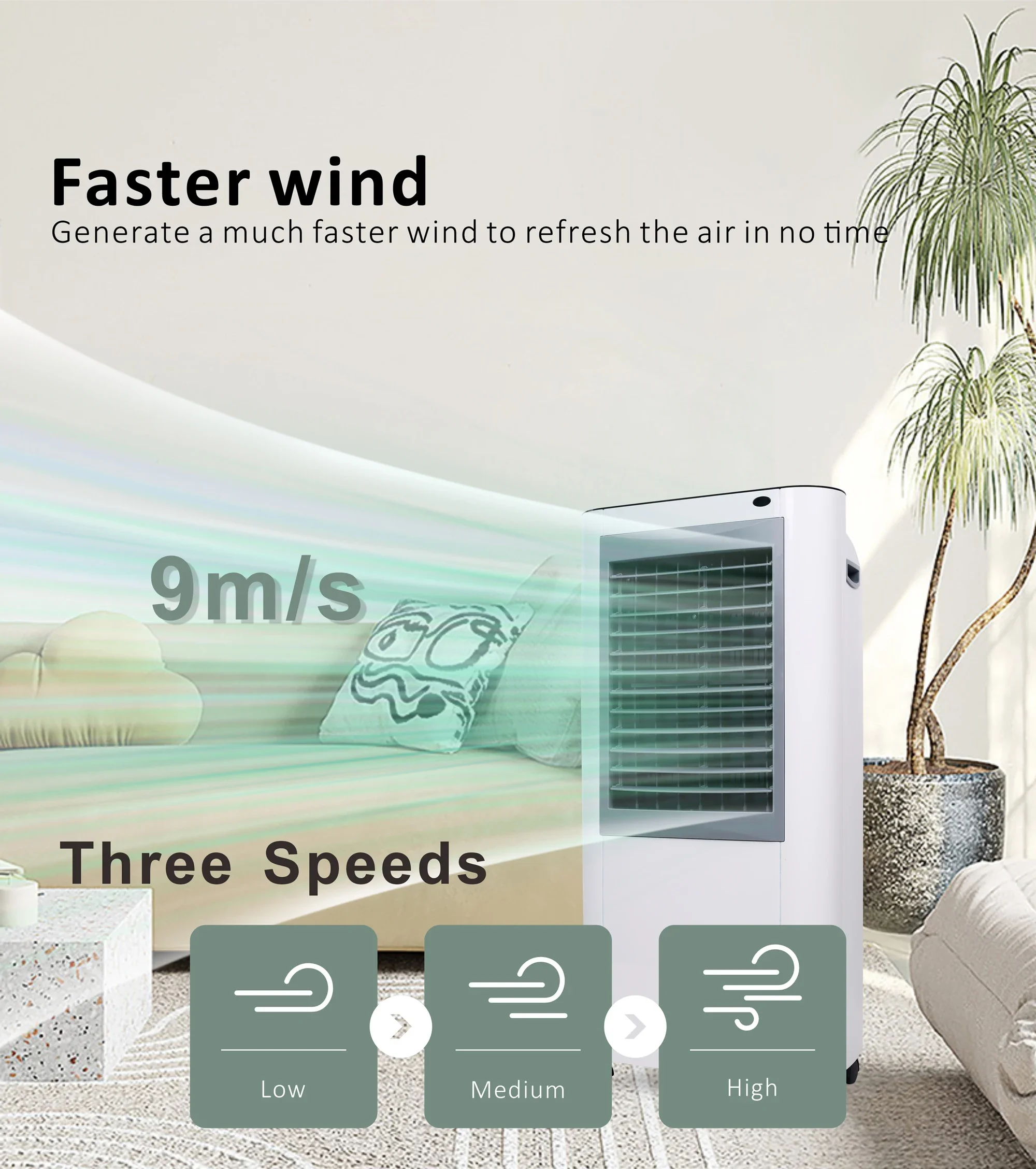 Dc Solar Desert Portable Solar Power Evaporative Air Cooler Power Source Charging Air Cool