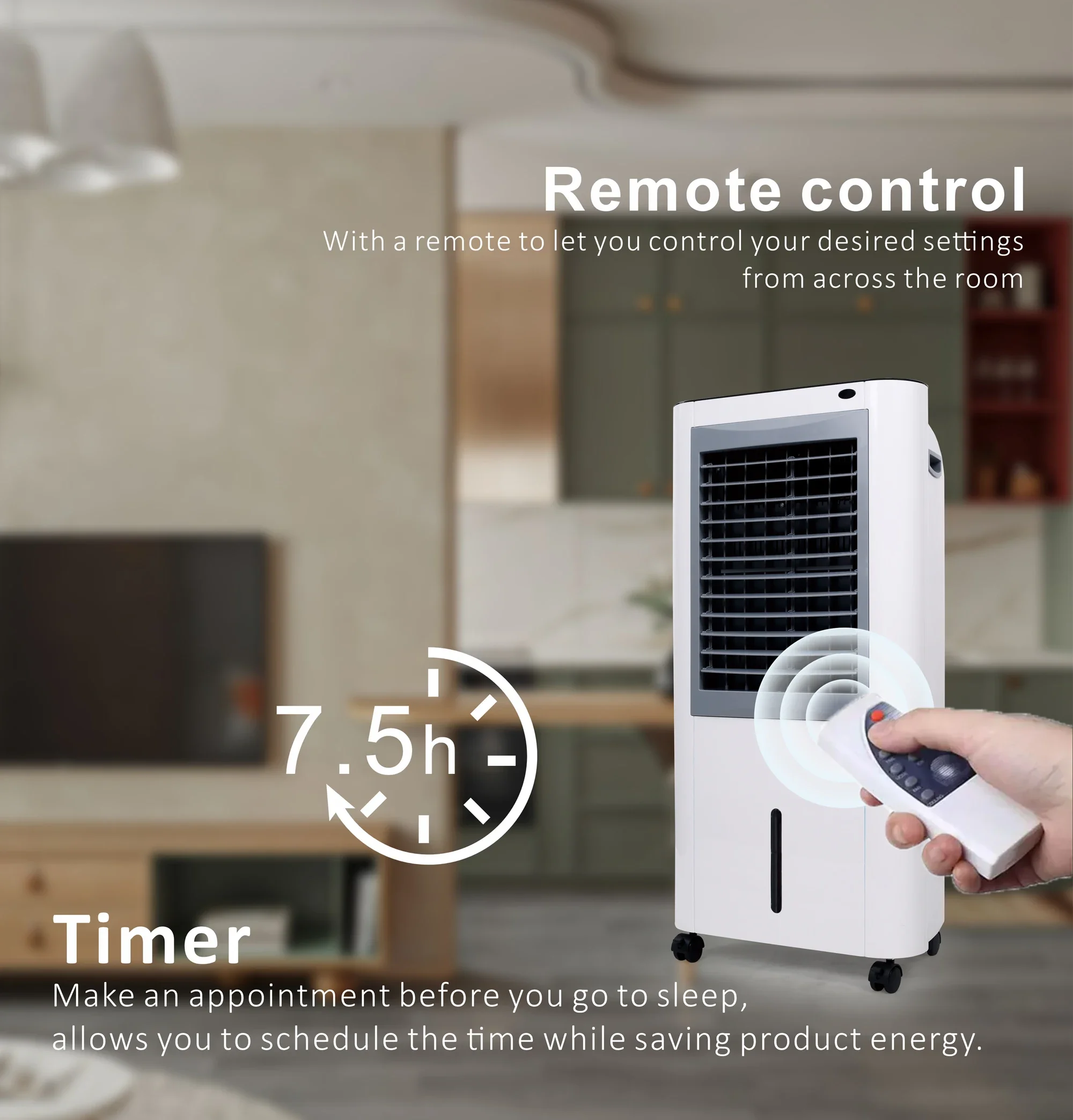 Dc Solar Desert Portable Solar Power Evaporative Air Cooler Power Source Charging Air Cool