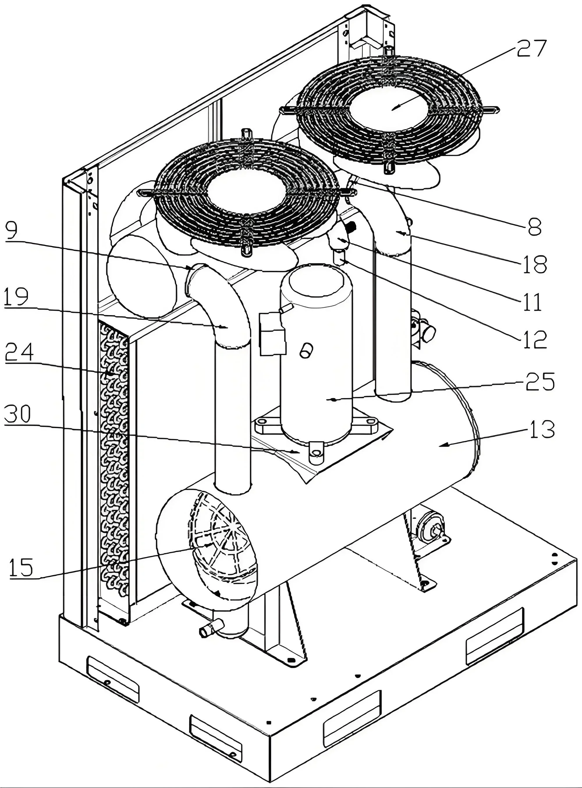 SHINTEC SHINTEC-GL-2 V-Type Dry Cooler Centrifugal Fan Finned Heat Exchanger Air Radiator 