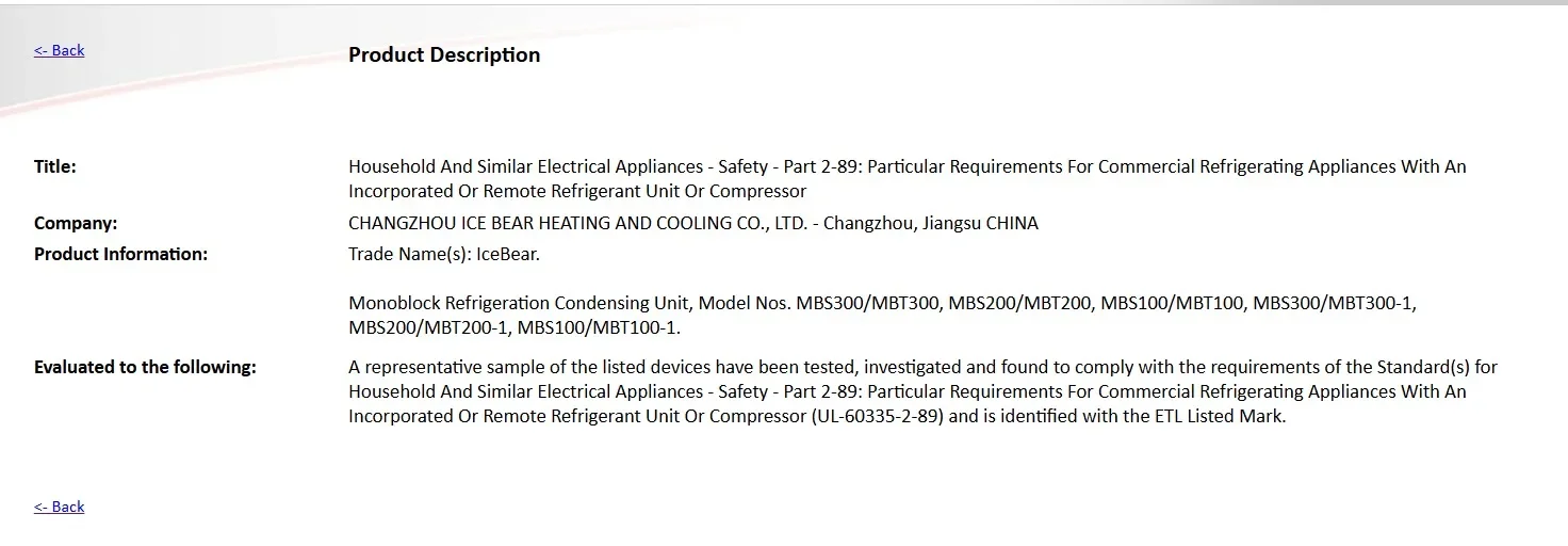 Icebear High Power Commercial Refrigeration Condensing Unit for Restaurant Use in the USA