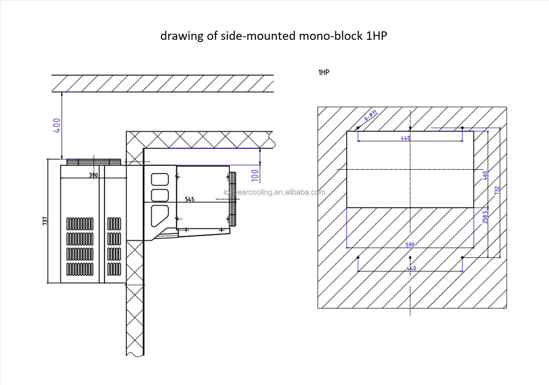 Icebear High Power Commercial Refrigeration Condensing Unit for Restaurant Use in the USA