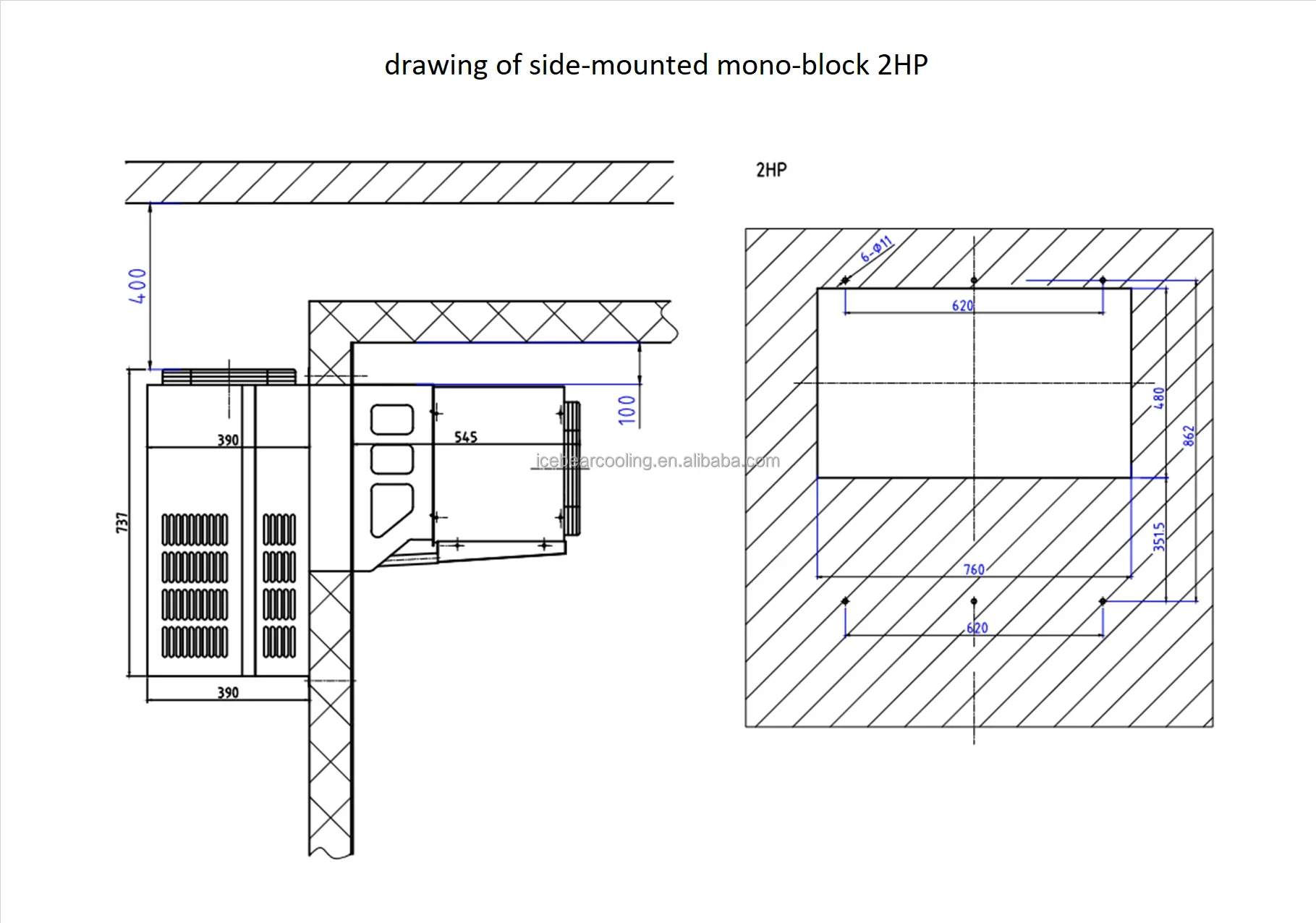 Icebear High Power Commercial Refrigeration Condensing Unit for Restaurant Use in the USA