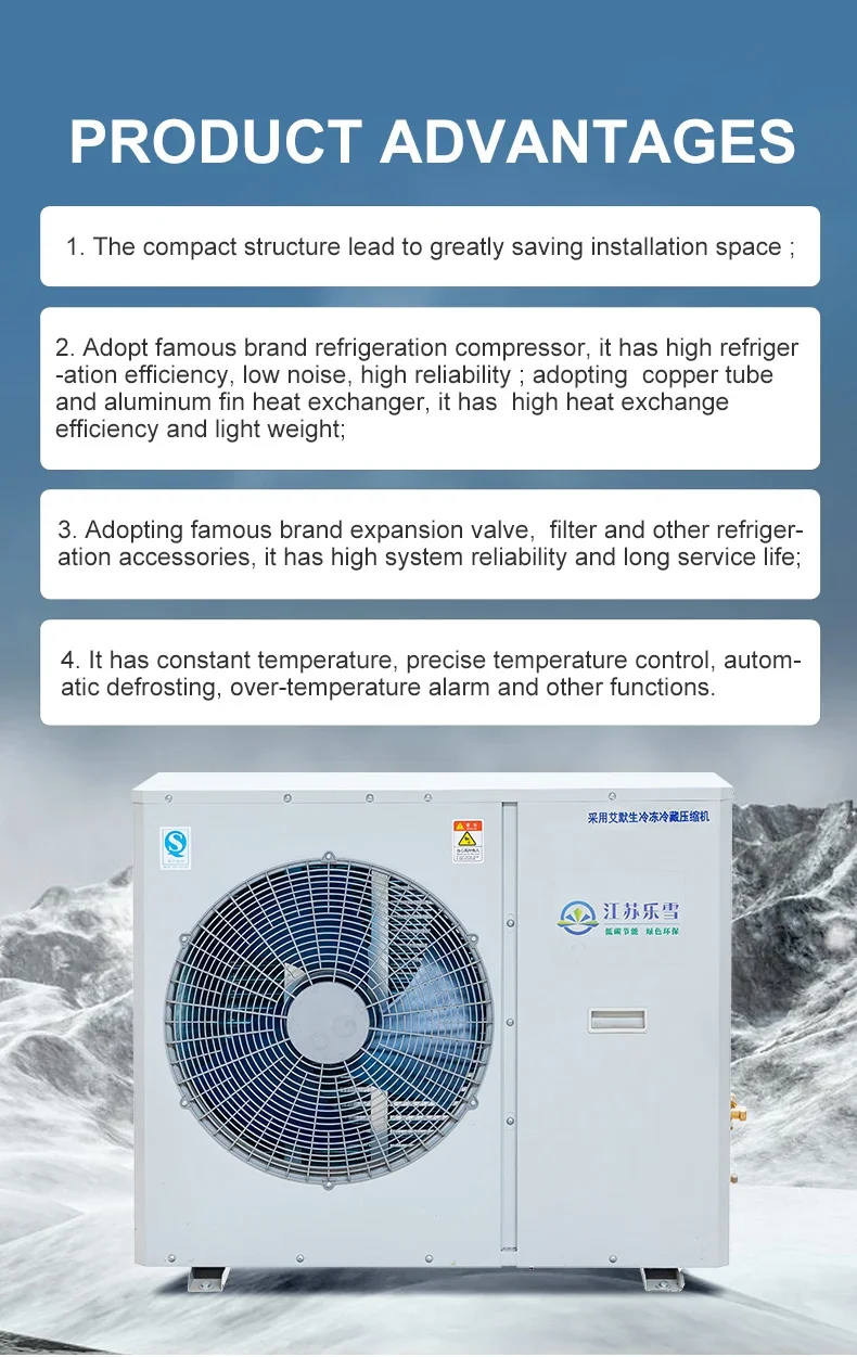 Unit Condensation with 3HP Scroll Compressor ZB21KQE Box Integrated Condensing Unit for Co