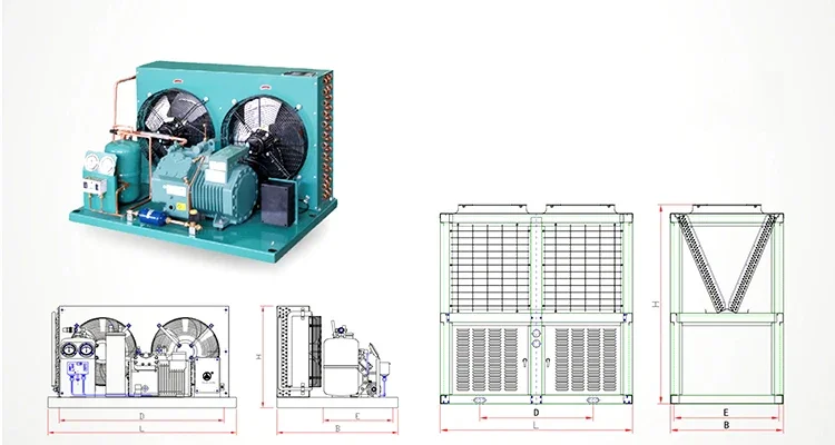 Aidear 7.5hp Refrigeration Evaporative Condensing Unit for Liquid Monoblock