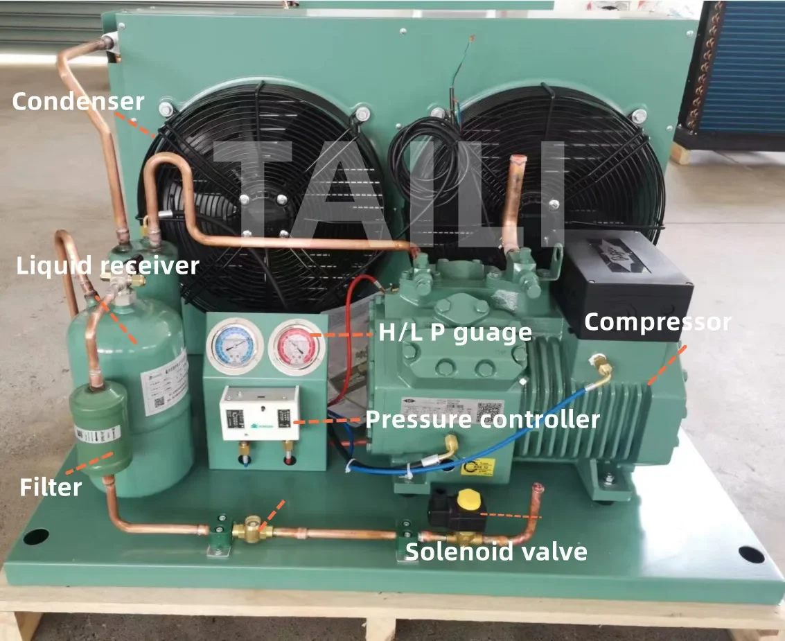 Cooling Compressor System Condenser Unit Refrigeration Cold Storage Room Freezer Condensin