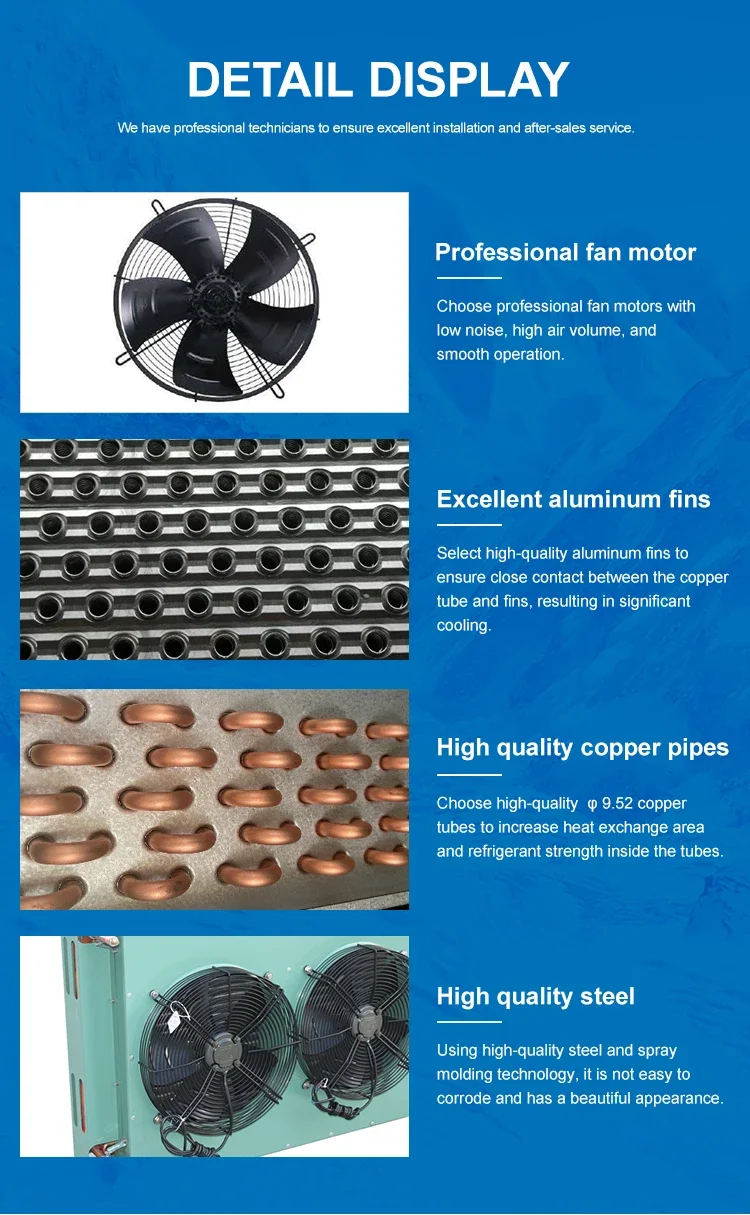 Factory Direct Sales Refrigeration Equipment Semi-Hermetic Compressor Condensing Unit for 