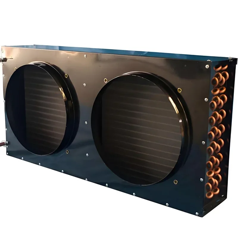 Air Cooled Copper Condenser Unit Black Color for Cold Room Refrigeration &amp; Heat Exchan