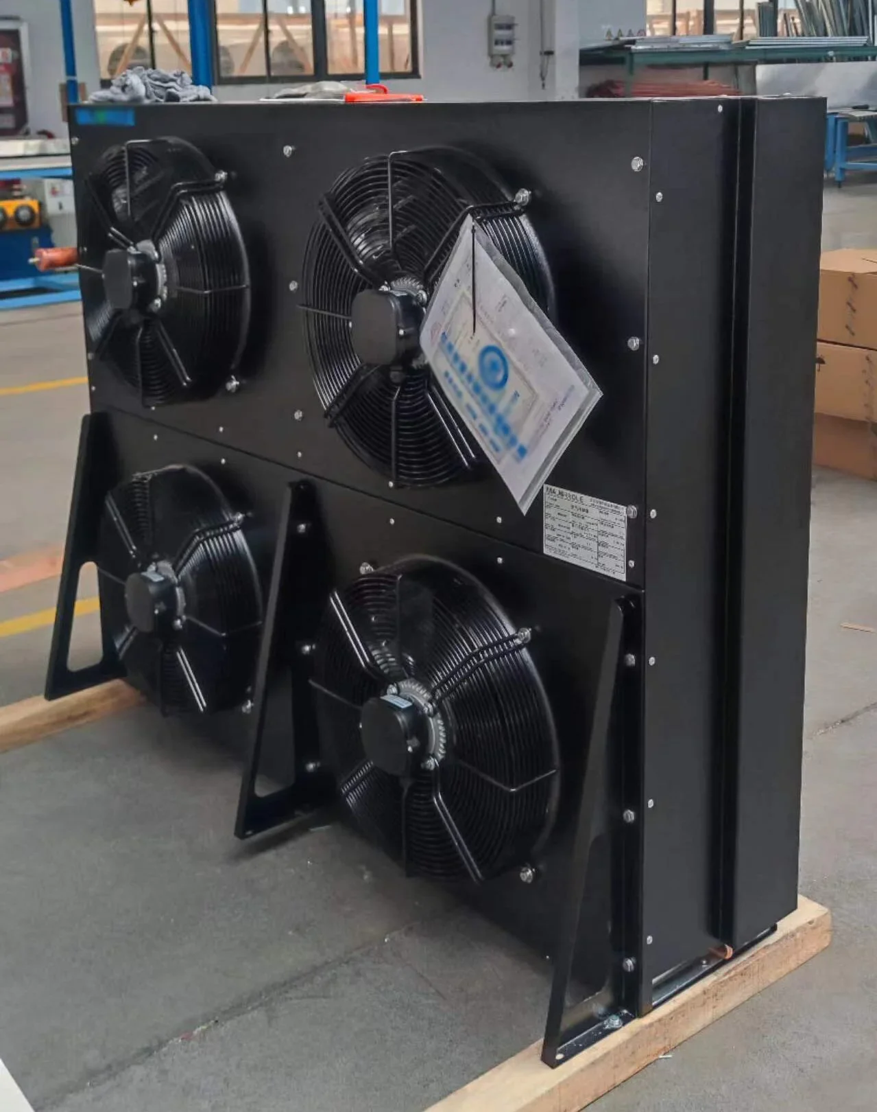 Air Cooled Copper Condenser Unit Black Color for Cold Room Refrigeration &amp; Heat Exchan