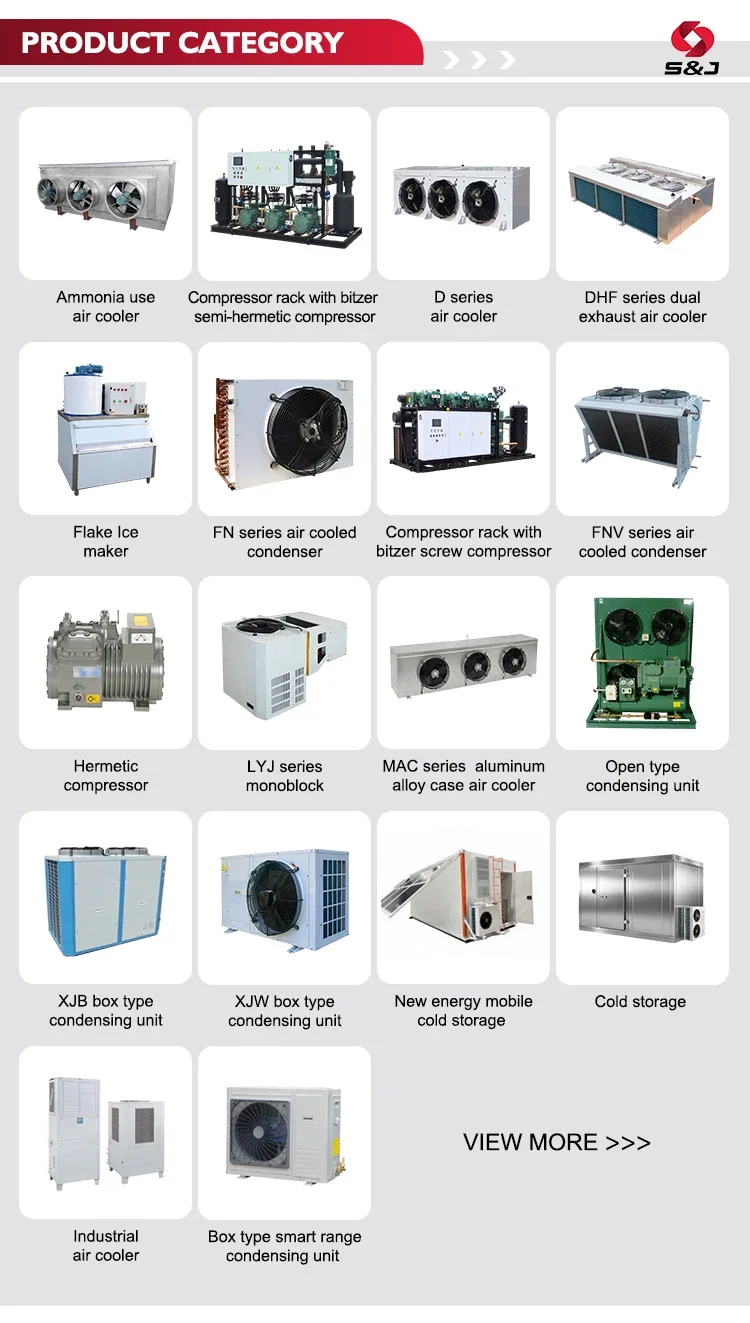 Air Cooled Copper Condenser Unit Black Color for Cold Room Refrigeration &amp; Heat Exchan