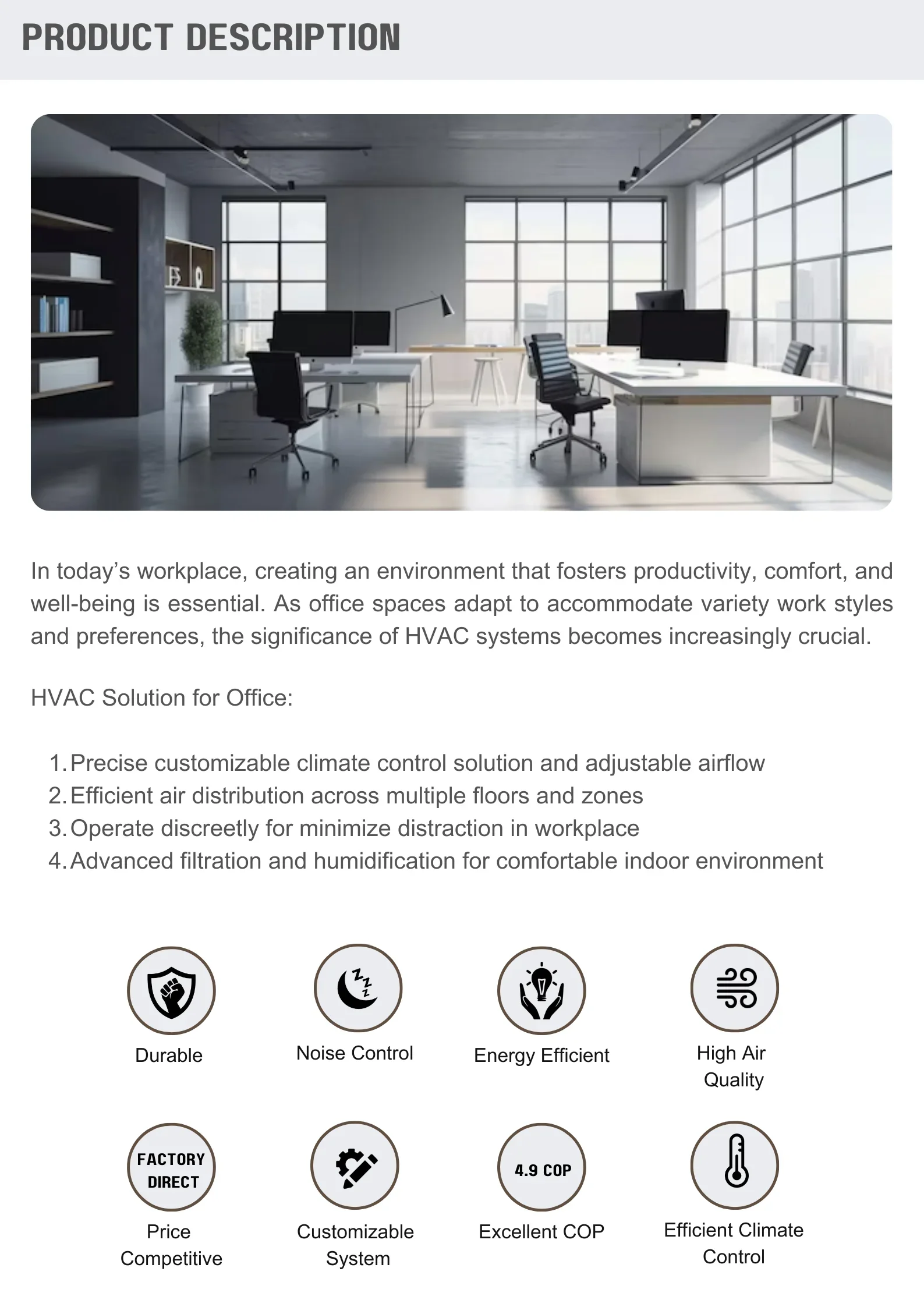 Efficient Office Ventilation System Water Cooled Condensing Unit Customized Solutions Cond