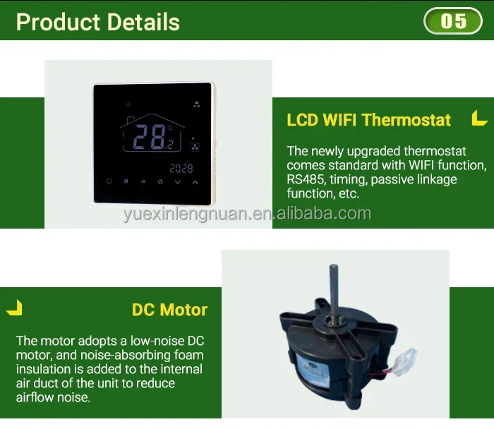 Ultra-Thin Wall-Mounted Chilled Water Fan Coil Unit Hydronic Exposed FCU for Low-Noise Wat