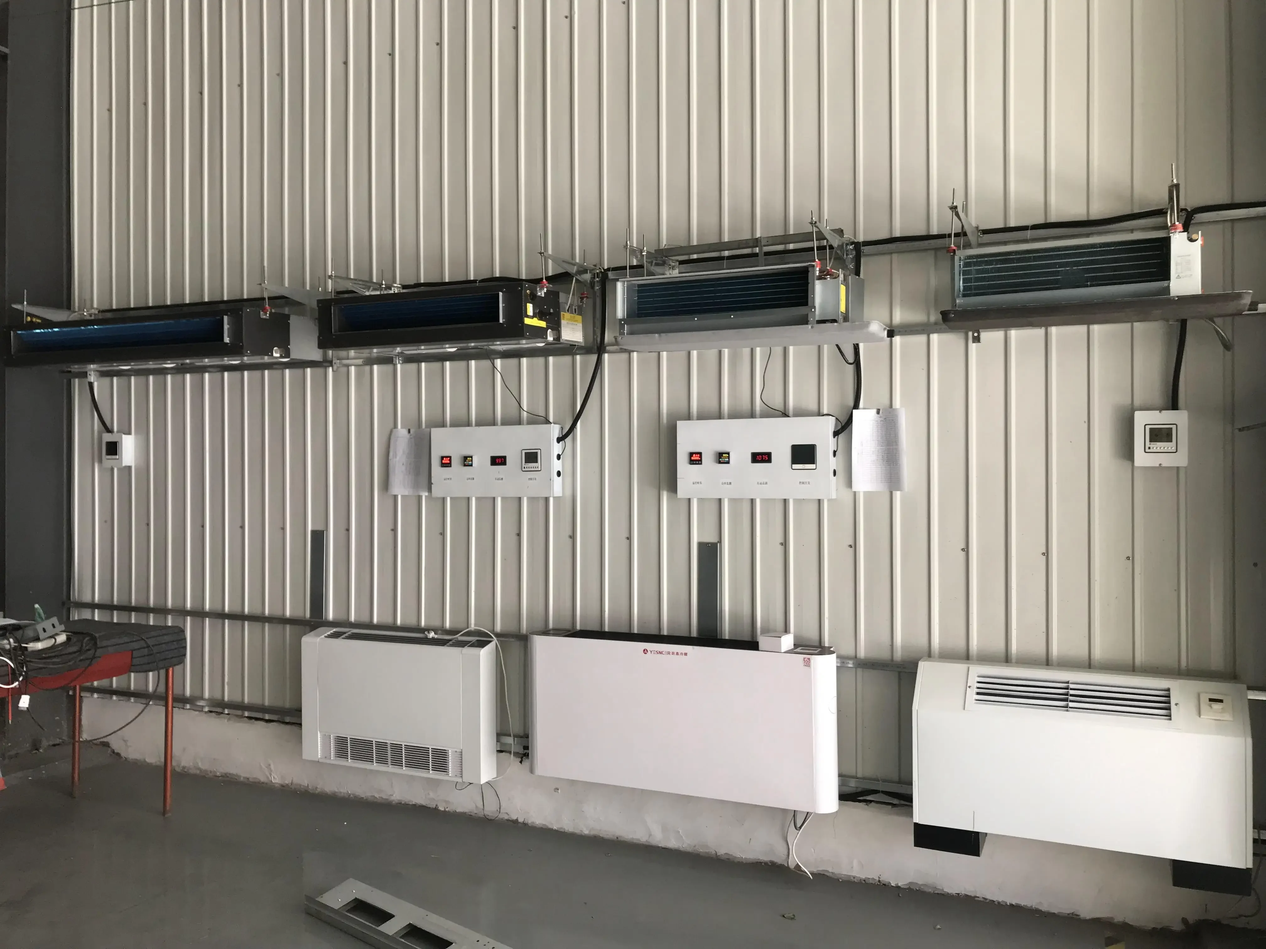 Ultra-Thin Wall-Mounted Chilled Water Fan Coil Unit Hydronic Exposed FCU for Low-Noise Wat