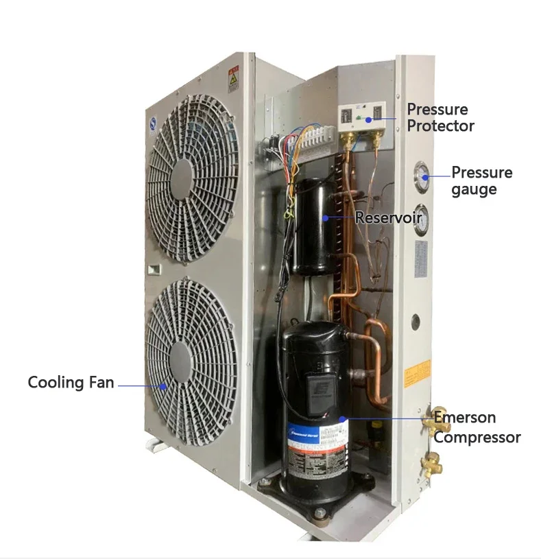 3hp 6hp 8hp 20hp Air Cooled Compressor Condensing Unit for Cold Room Cooling System Refrig