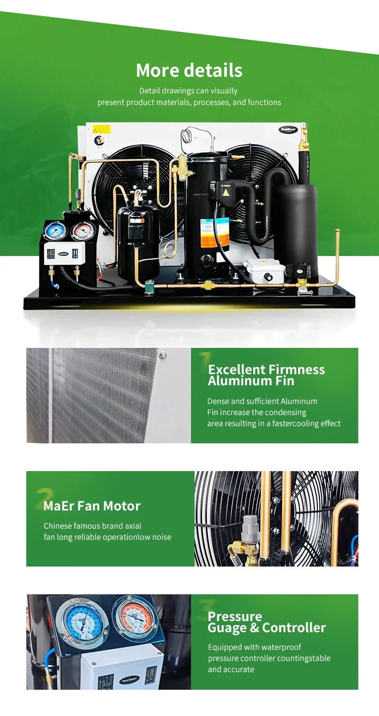 Cold Room Invotech Compressor Refrigeration Unit R22 R404A Condenser Customized Freezer Co