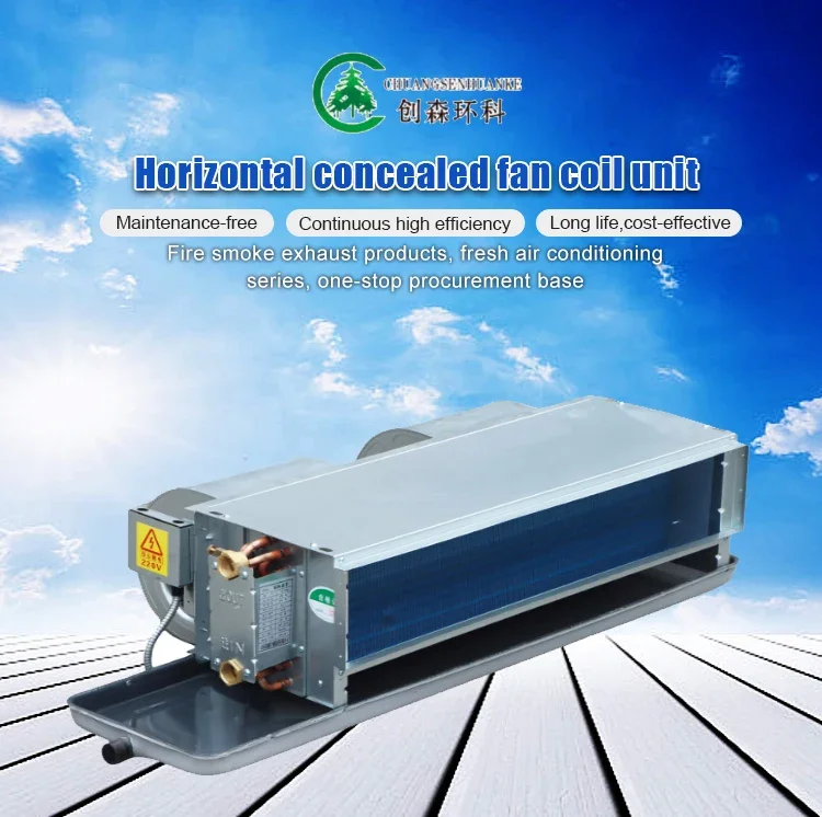 Chilled Water Cooled Ducted Fan Coil Unit for Hvac Carrier Hydronic Fan Coil Units Domesti