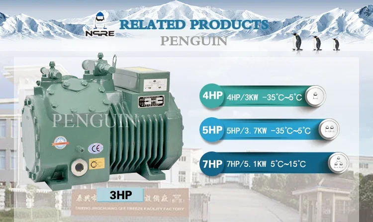 3hp 4hp 5hp 6hp 7.5hp 10hp 12hp Refrigeration Condenser Unit Air Cooled Freezer Condensing