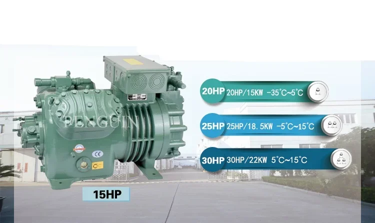 3hp 4hp 5hp 6hp 7.5hp 10hp 12hp Refrigeration Condenser Unit Air Cooled Freezer Condensing
