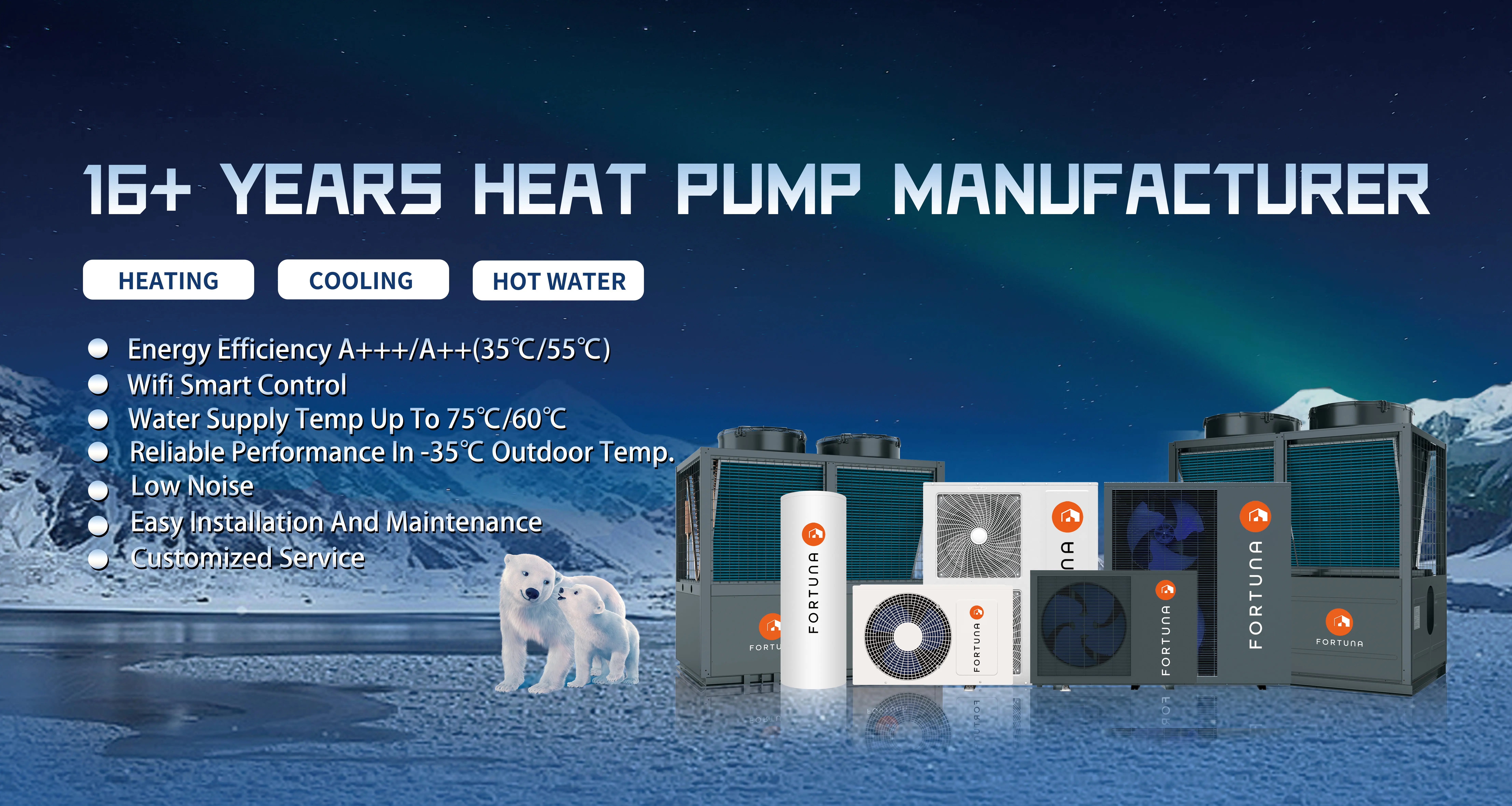 High Efficiency R290 Air Source Heat Pump DC Variable Frequency Energy-Saving Class A+++ 5