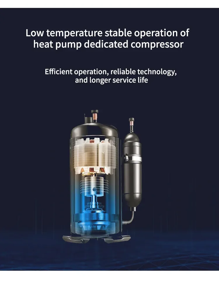 38KW Air-to-Water Swimming Pool Heat Pump with COP 4.27 and -25~43 Operating Temp Range