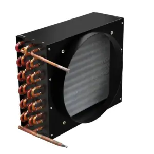 Copper Air Cooled Condenser Unit for Cold Rooms, Black Coated, 80kg