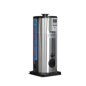 Automatic Dual Fuel Hot Water Boiler, Gas, LPG or Diesel, Vertical