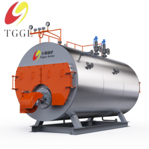 100kW Natural Gas Steam Boiler, Three Pass Horizontal, Single Circuit
