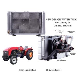 Aluminum Radiator Water Tank Cooler with Electric Motor, 12V-380V