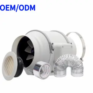 Duct Axial Fan, Inline, 220-240V, Plastic, Roof