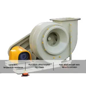 Suction Radial Air Blower, 4-72, FRP, Centrifugal