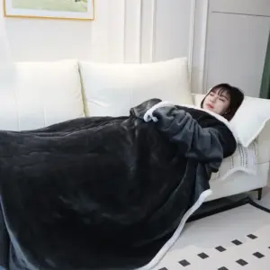 Wearable Heated Fleece Blanket, AC220V, EU Plug