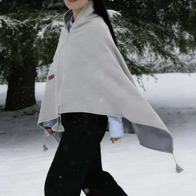 Power Saving USB Powered Low Voltage Graphene Electric Heated Blanket Shawl for Home or Of
