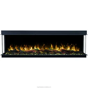 Electric Fireplace, 3-Sided, 750W, Built in
