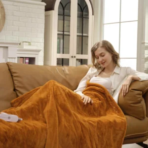 Fabric Electric Heating Blanket, 120v, soft rabbit fur